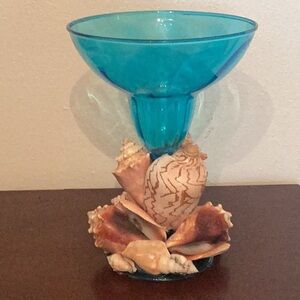 Blue Acrylic Seashell Margarita glass OOK